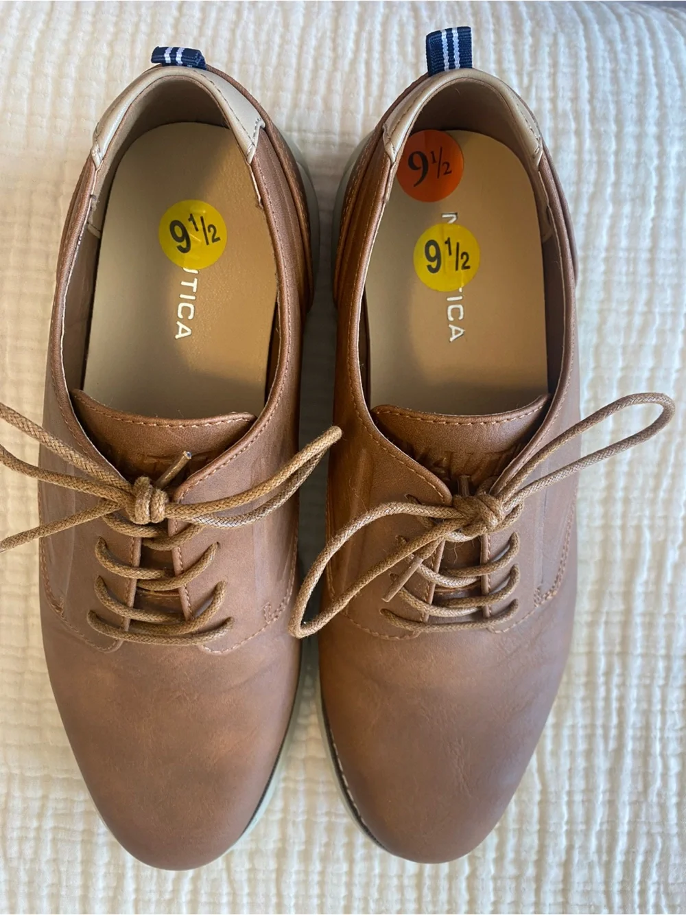 Nautica Men’s Brown Lace Up Oxford Shoes Size 9.5 NWOT